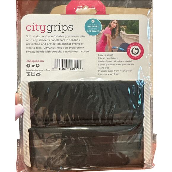 Bulk Bundle of 3 City Grips Choopie Stroller Handlebar Grip Covers Black - Picture 2 of 6